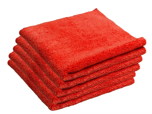 Microfibre polish rouge 40x40 - Pack de 5 - extérieur